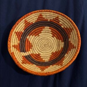 Boho Aztec Print Woven Wall Basket